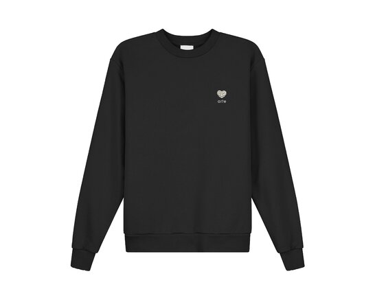 Arte Antwerp Heart Flower Crewneck Black AW24 128C