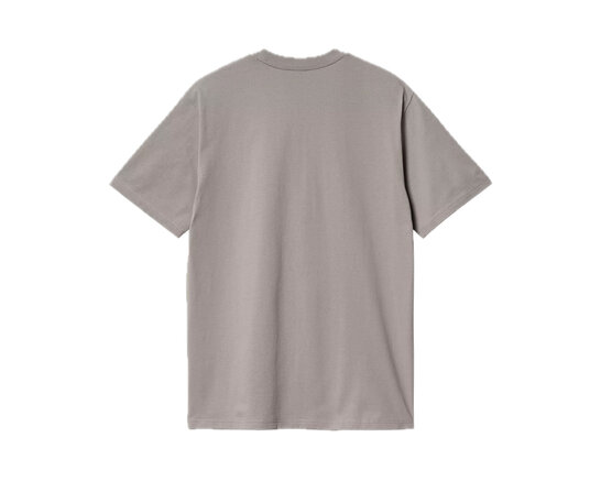 Carhartt WIP SS University Script T-Shirt Misty Grey White I034852.2DF.XX.03