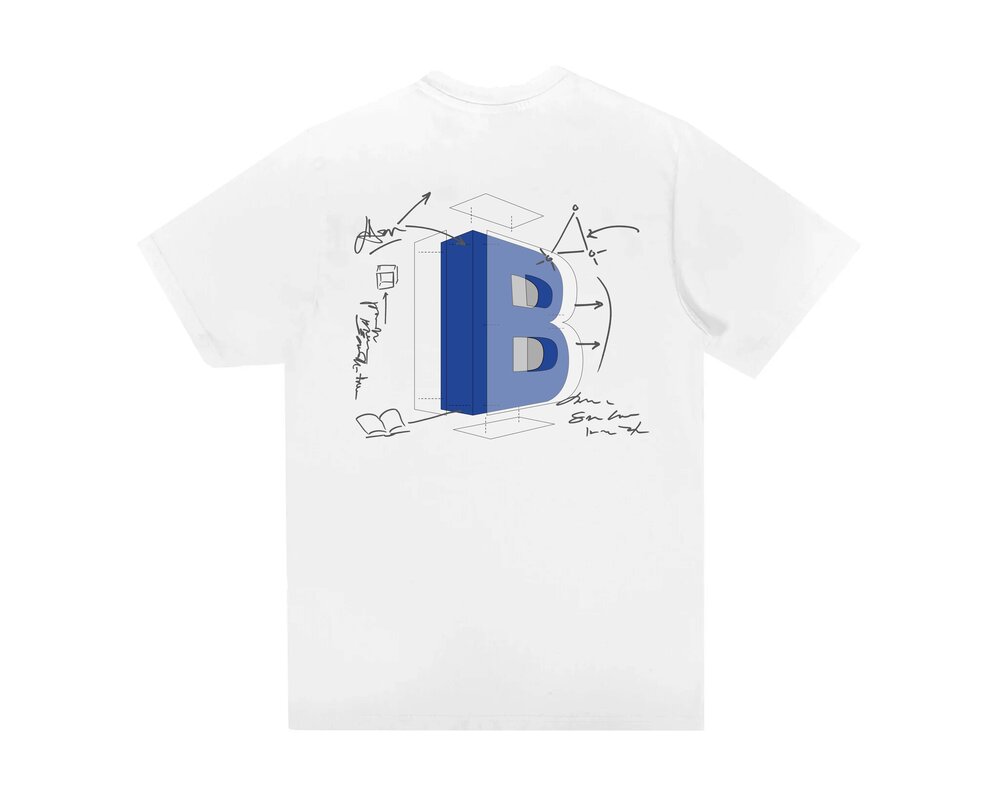 Bruut Blue Print 2.0 T-shirt White Blue BT2300 003