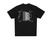 Bruut Blue print 2.0 T-shirt Black White BT2300 033