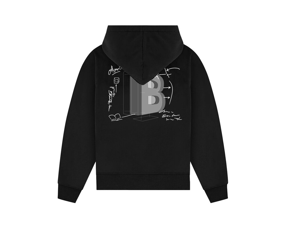 Bruut Blue Print 2.0 Hoodie Black Grey BT2300 004