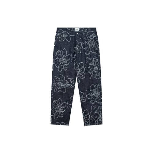 Flower Stitch Denim Pants Navy AW24 065P