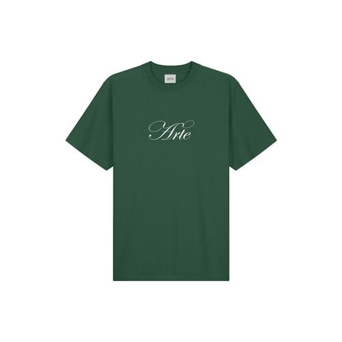 Script Logo T Shirt Green AW24 126T