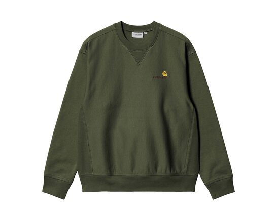 Carhartt WIP American Script Sweater Tarragon 38L6.8R1.2BR.XX.03