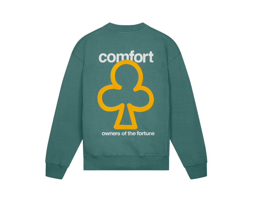 Comfort Club Clover Crewneck Teal CC42003 503