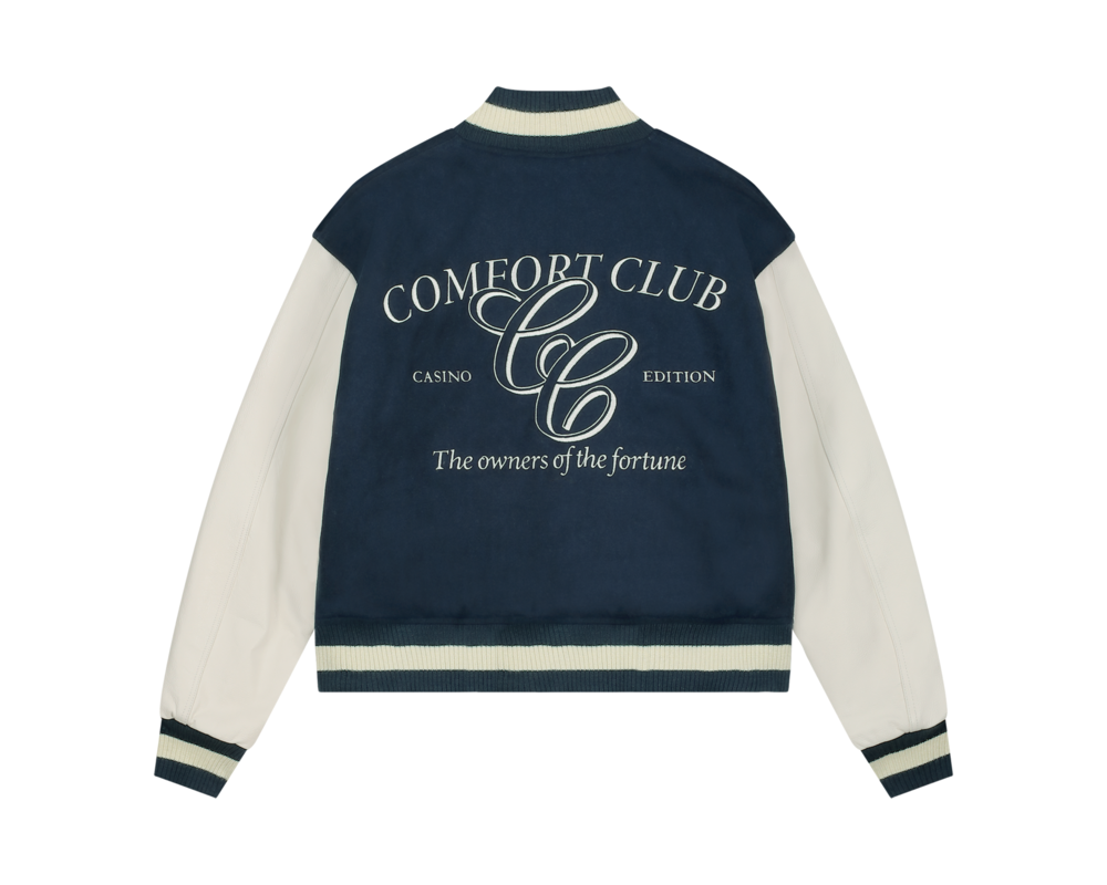 Comfort Club Fortune Owners Varsity Jacket Navy CC44002 600