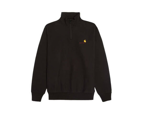 Carhartt WIP Half Zip American Script Sweat Black I027014.89.XX.03