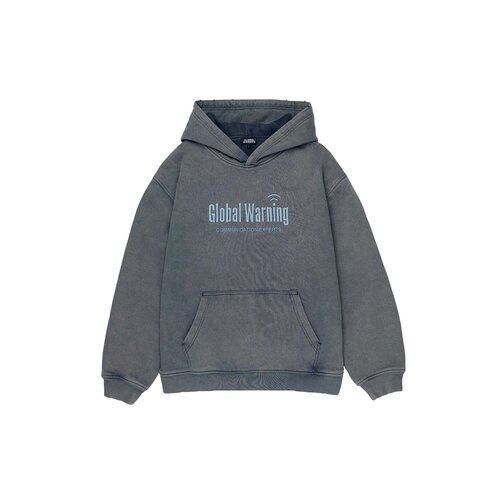 Desocialized Double Layered Communication Experts Washed Blue Hoodie DBWDLCH