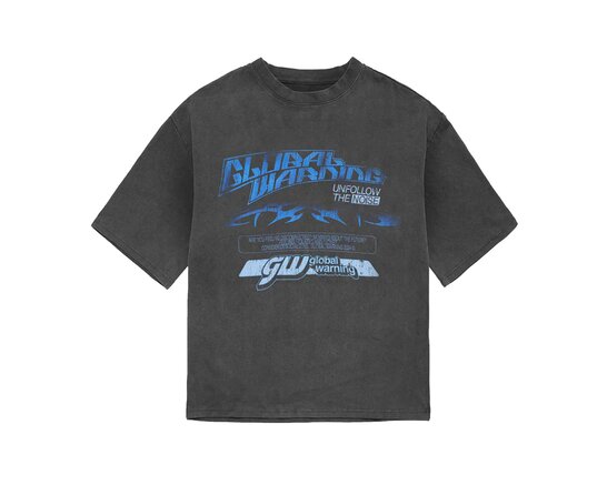 Global Warning Desocialized Unfollow The Noise Vintage Washed Black DBWUTNT