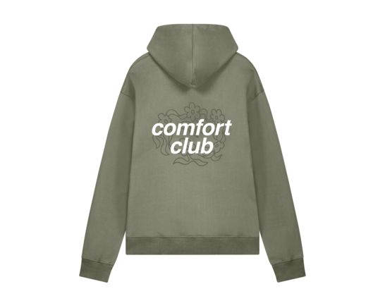 Collectiq Floral Hoodie Olive CC 53004 504