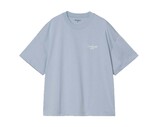 Carhartt WIP SS Signature Script T Shirt Frosted Blue White I033828.0RO.XX.03