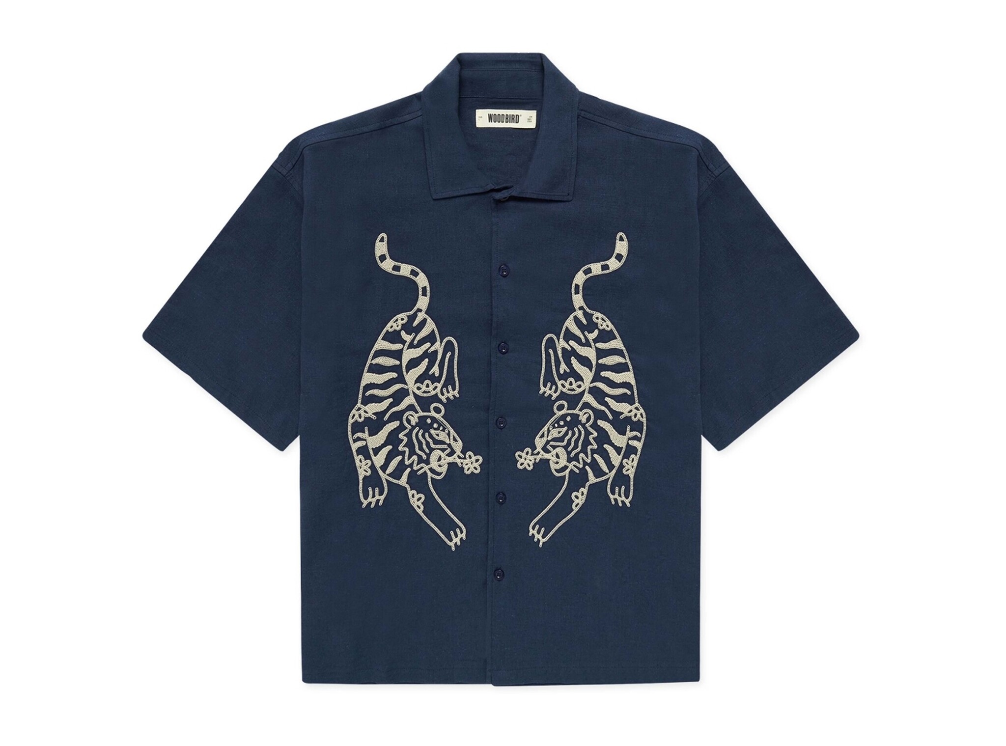 WBWang Tiger Shirt Navy 2526 706 Woodbird WBWang Tiger Shirt Navy 2526 706