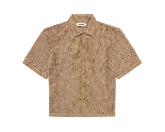 Woodbird WBWang Lace Shirt Taupe Brown 2526 701