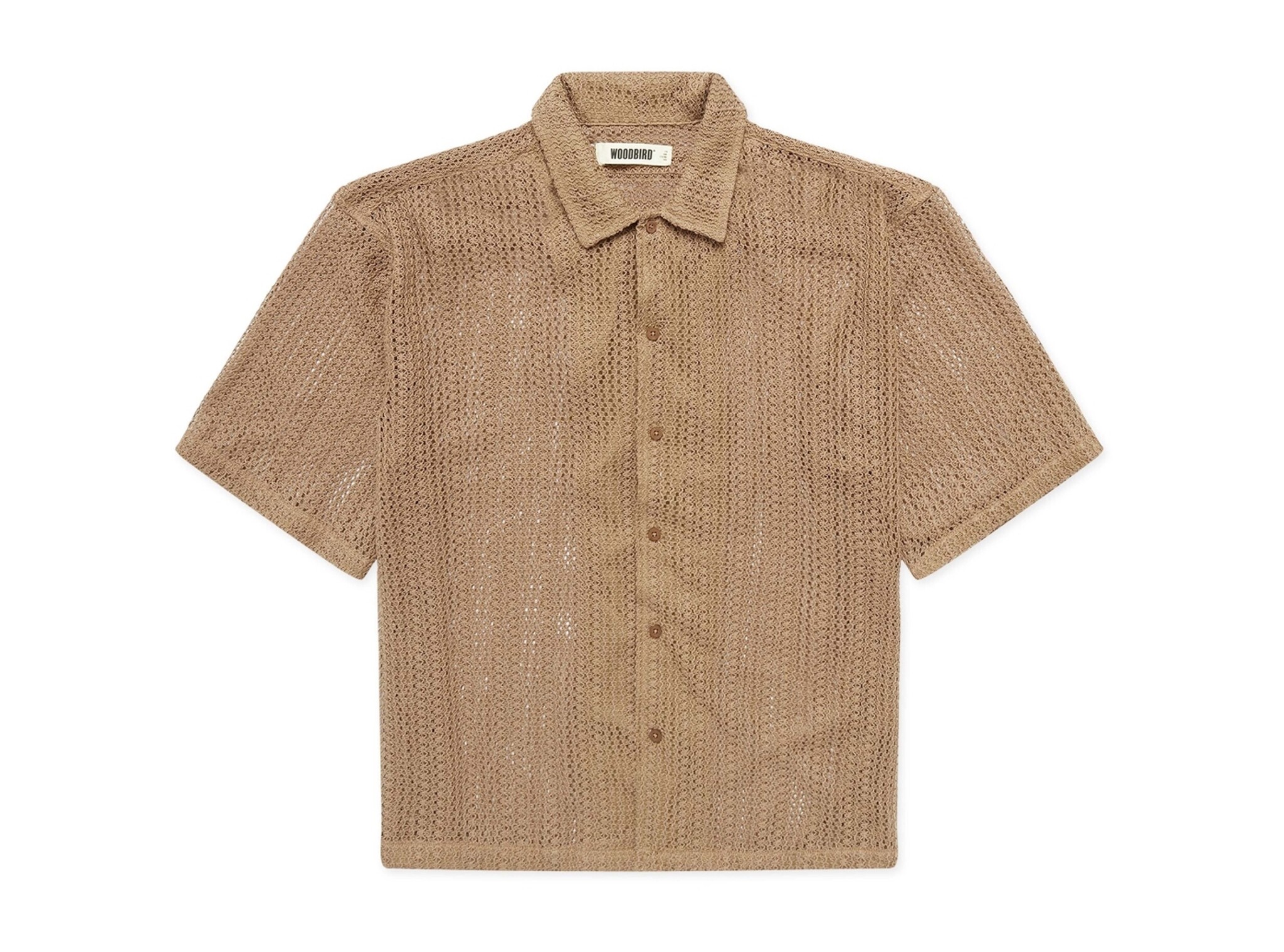 WBWang Lace Shirt Taupe Brown 2526 701 Woodbird WBWang Lace Shirt Taupe Brown 2526 701