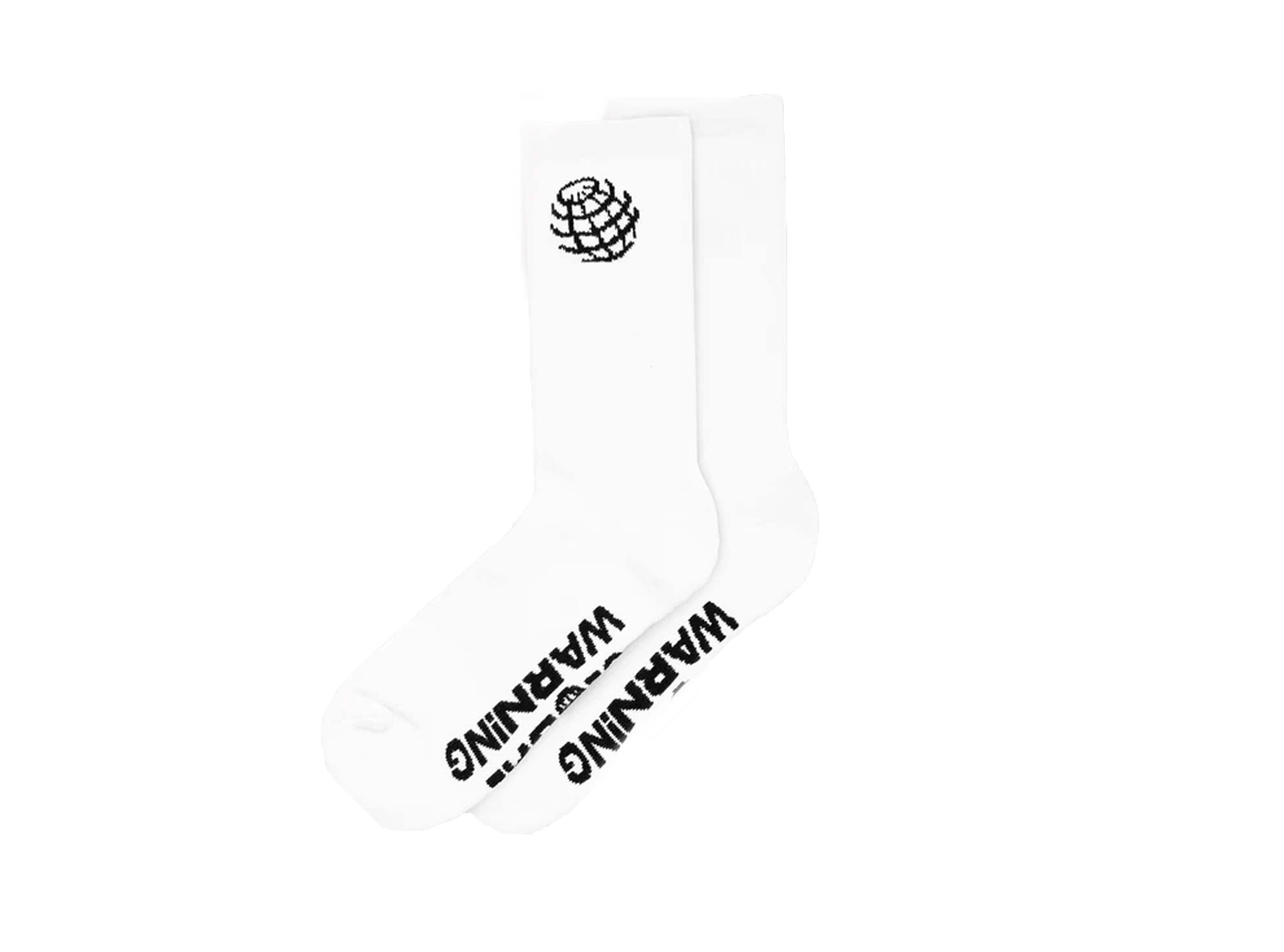 Raster Globe Logo Socks White DDRGLSW Global Warning Raster Globe Logo Socks White DDRGLSW