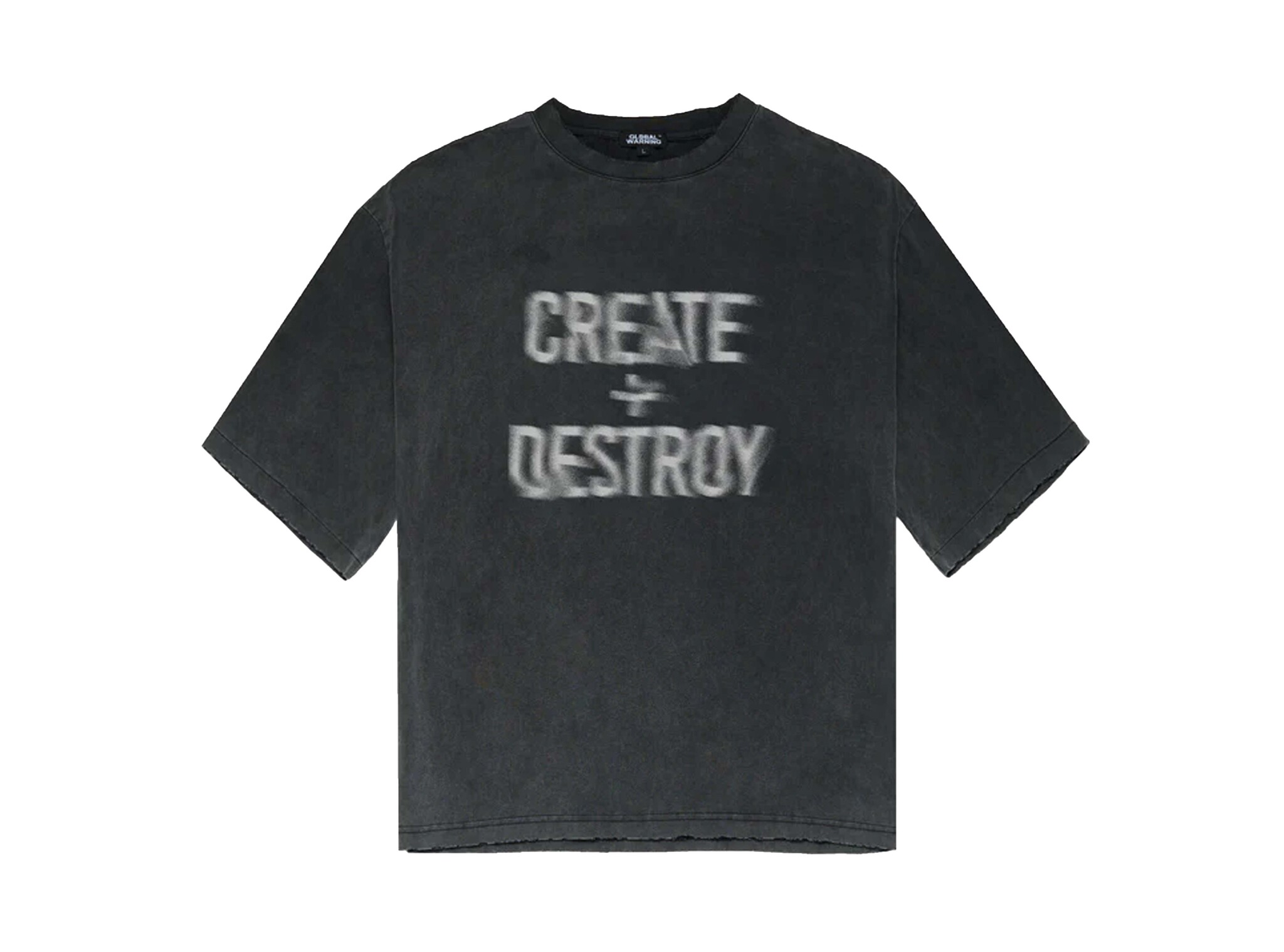 Create + Destroy T-shirt Washed Black DDCDWB Global Warning Create + Destroy T-shirt Washed Black DDCDWB