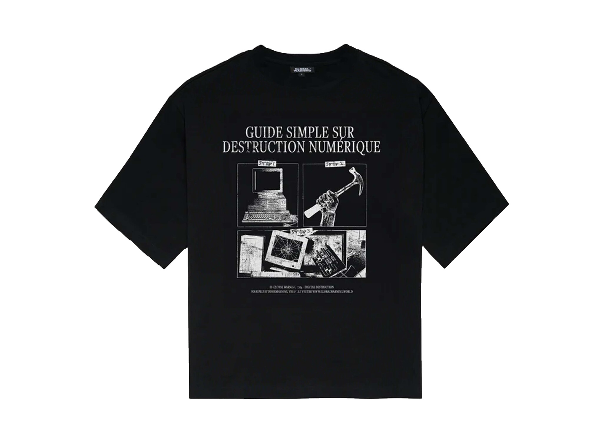 Guide Simple T-shirt Black DDGSTB Global Warning Guide Simple T-shirt Black DDGSTB