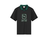 Arte Antwerp Logo Collar T-Shirt Black Green SS25 080T