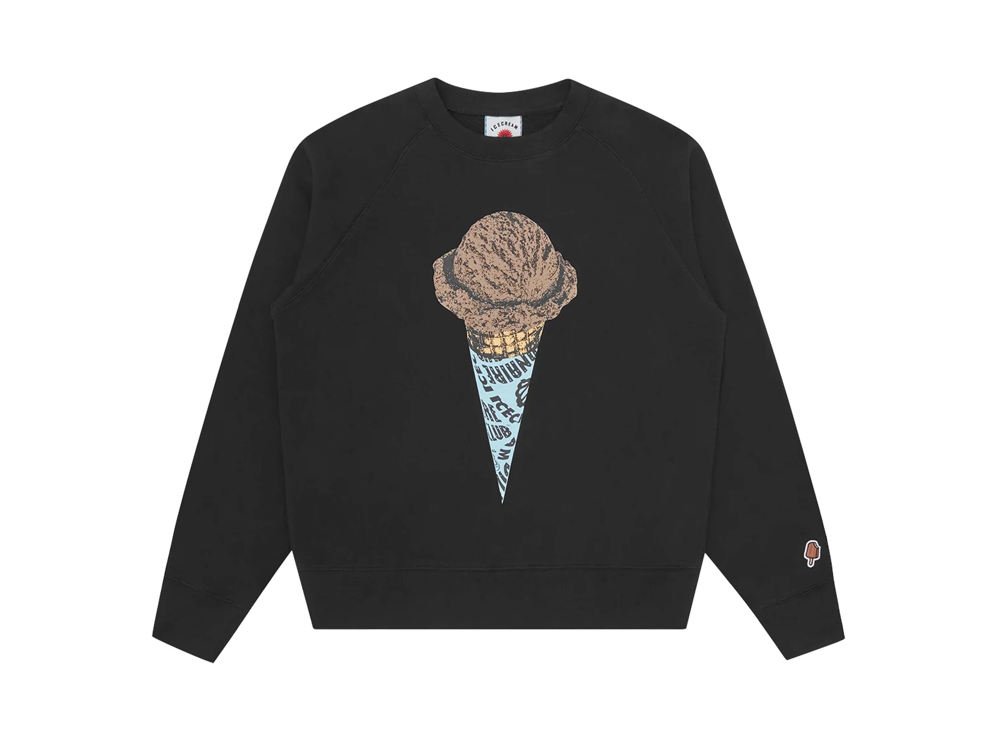 Cone Crewneck Black IC25230 ICECREAM Cone Crewneck Black IC25230