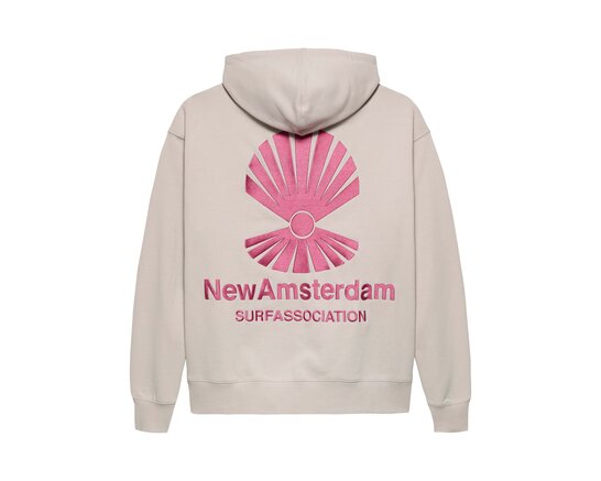 New Amsterdam Surf Association Logo Hoodie Zip Up Pebble Magenta 2502099001