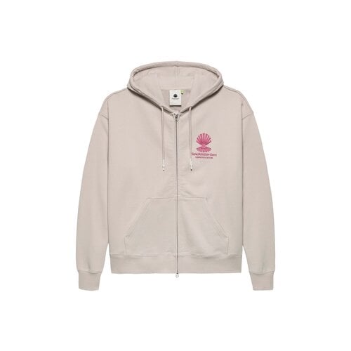 Logo Hoodie Zip Up Pebble Magenta