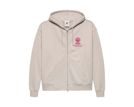 New Amsterdam Surf Association Logo Hoodie Zip Up Pebble Magenta 2502099001