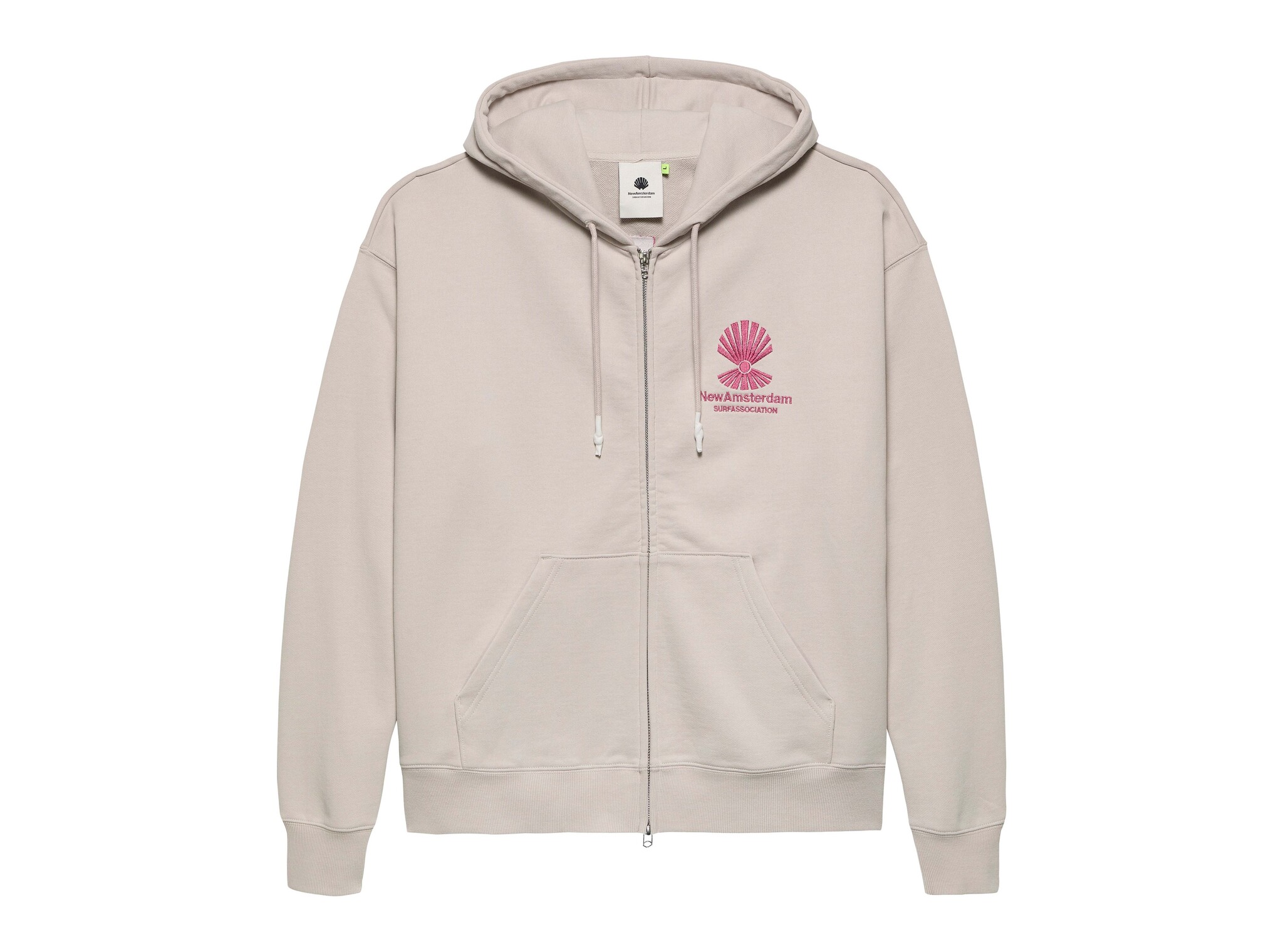 New Amsterdam Surf Association Logo Hoodie Zip Up Pebble Magenta 2502099001