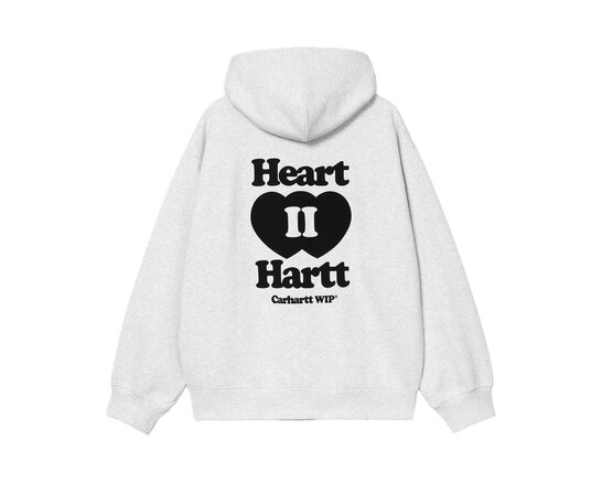 Carhartt WIP Hooded Heart II Hartt Sweat Jacket Ash Heather I035176.482.XX.03