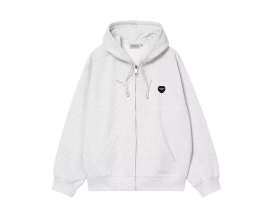 Carhartt WIP Hooded Heart II Hartt Sweat Jacket Ash Heather I035176.482.XX.03