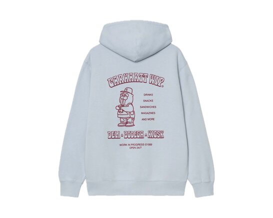 Carhartt WIP Hooded Sandwich Sweat Blue Fog Red I035277.36B.XX.03