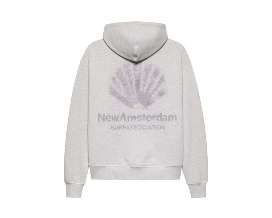 New Amsterdam Surf Association Sprayed Logo Hoodie Ash 2504003001
