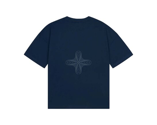 Reflective Print T-Shirt Navy BPLUS-FW23-TS04-409