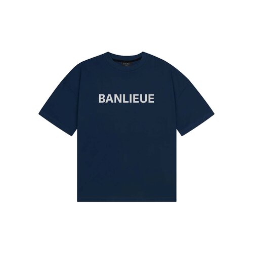 B+ Reflective Print T-Shirt Navy BPLUS-FW23-TS04-409