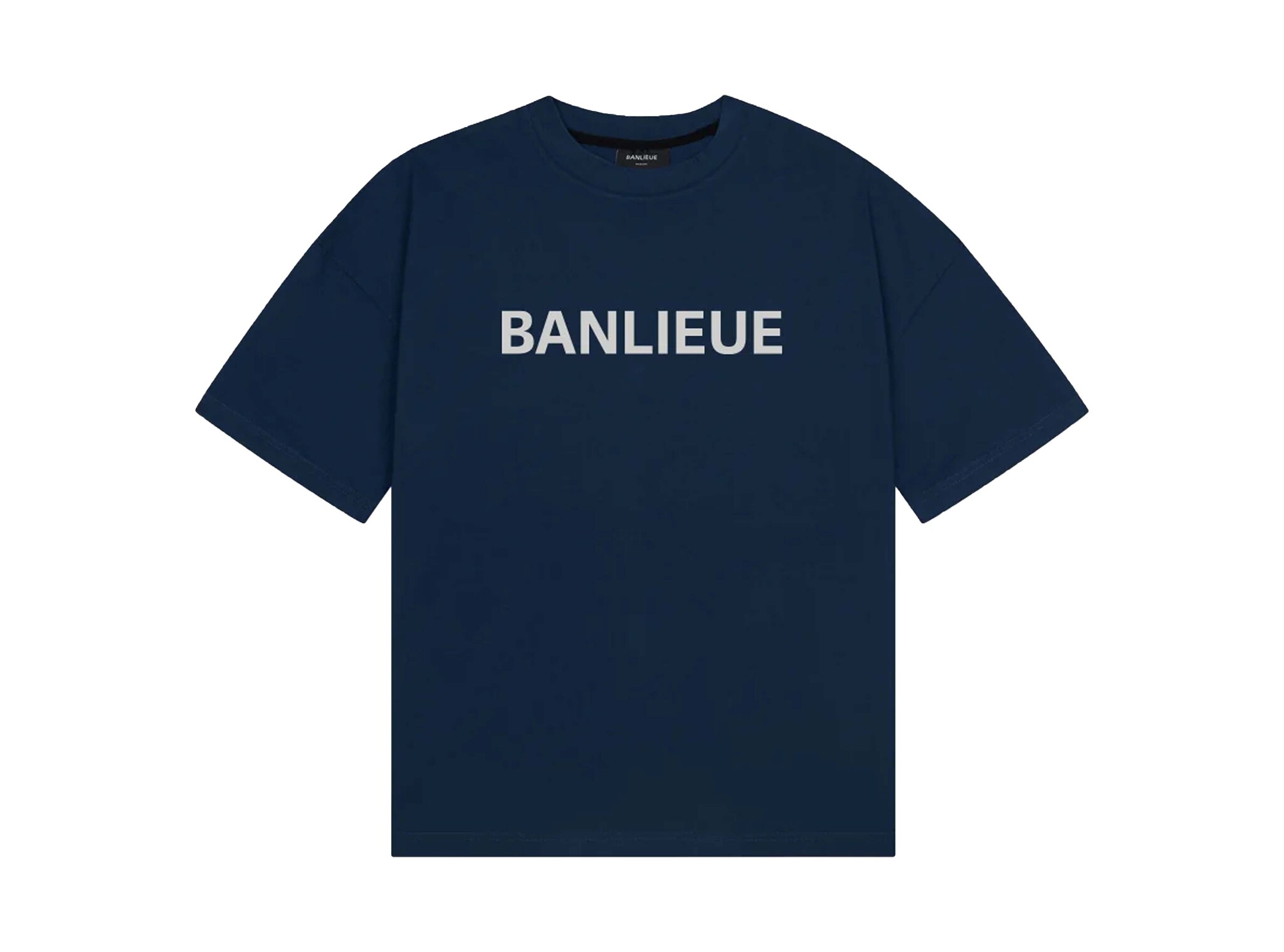 Reflective Print T-Shirt Navy BPLUS-FW23-TS04-409 Reflective Print T-Shirt Navy BPLUS-FW23-TS04-409