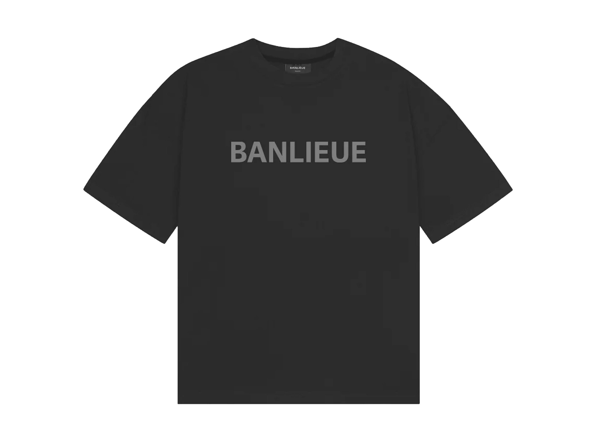 Reflective Print T-Shirt Steel Grey BPLUS-FW23-TS04-119 Reflective Print T-Shirt Steel Grey BPLUS-FW23-TS04-119