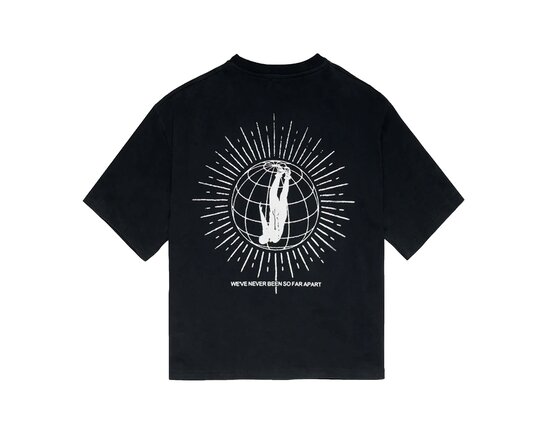 Global Warning Far Apart Logo T-shirt Washed Black DDFALTWB