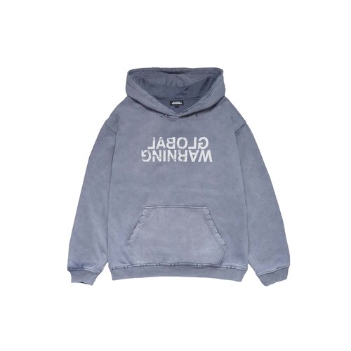 Mirrored Logo Distressed Hoodie Washed California Lilac DDMLDH