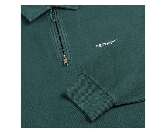 Carhartt WIP Piqué Script Sweat Dark Fir White I035188.32E.GD.03