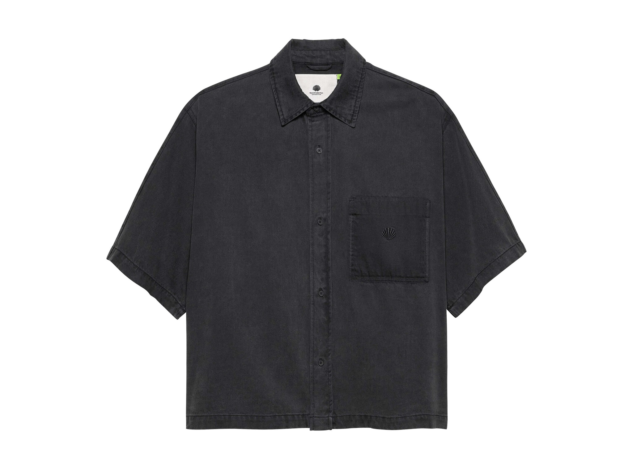 Denim Shirt Washed Black 2502038002 New Amsterdam Surf Association Denim Shirt Washed Black 2502038002