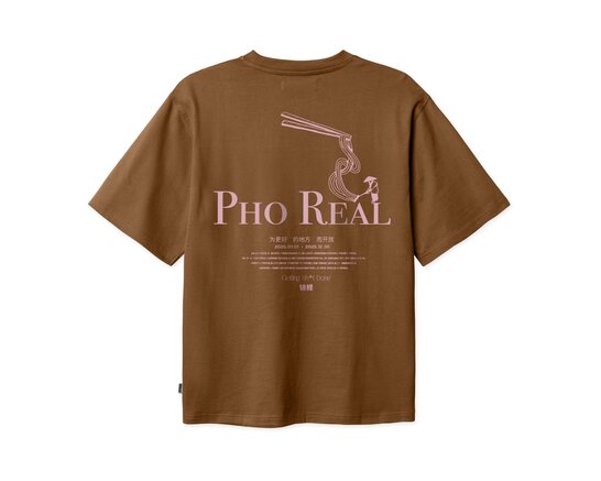Woodbird WBBaine Pho Tee Dark Brown 2536 404