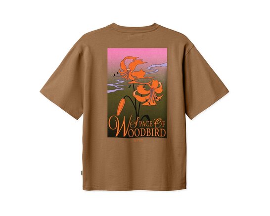 Woodbird WBBaine Flower Tee Dark Brown 2536 407