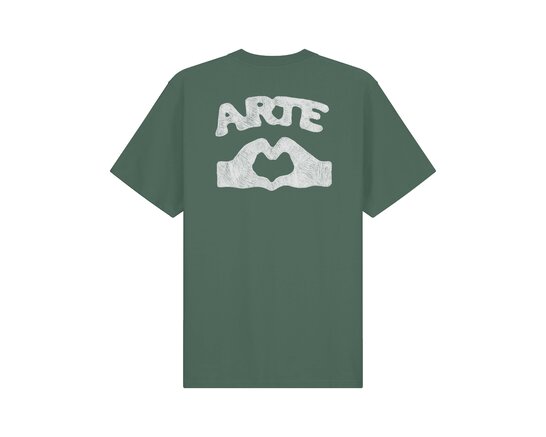 Arte Antwerp Diels Stitch T-Shirt Green AW25 094T