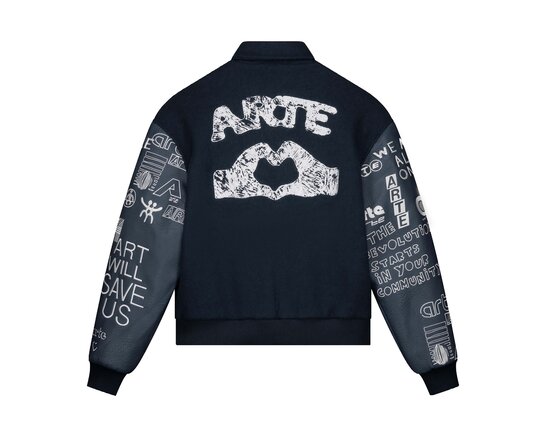Arte Antwerp Art Saves College Jacket Navy AW25 074J