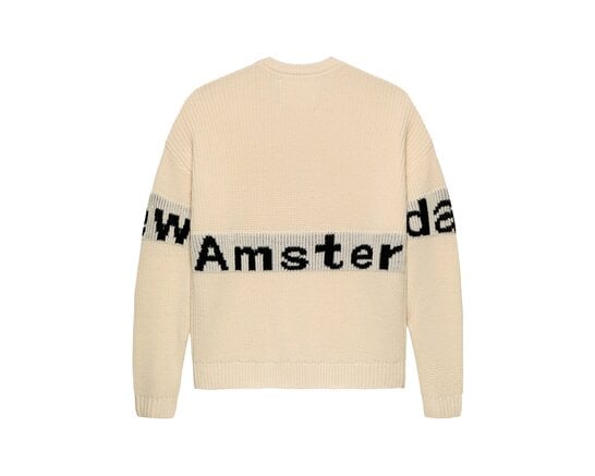 New Amsterdam Surf Association Name Crew Knit Ecru Black 2502026002
