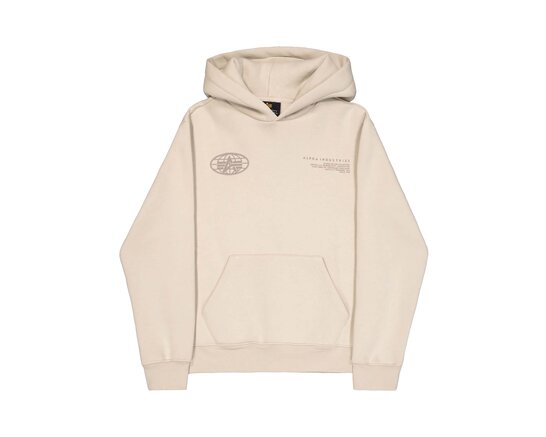 Alpha Industries World Logo BP Hoodie Organic Beige 258337 627