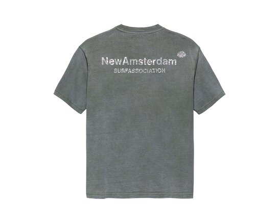 New Amsterdam Surf Association Lace Print Logo Tee Shark Green White 2502061003