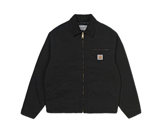 Carhartt WIP OG Detroit Jacket Black Black Stone Canvas I035614.00E.4O.03
