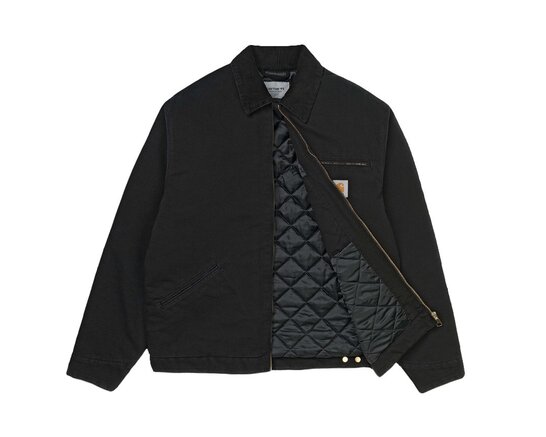 Carhartt WIP OG Detroit Jacket Black Black Stone Canvas I035614.00E.4O.03