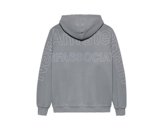 New Amsterdam Surf Association Logo Line Hoodie Snow Grey White 2502103002