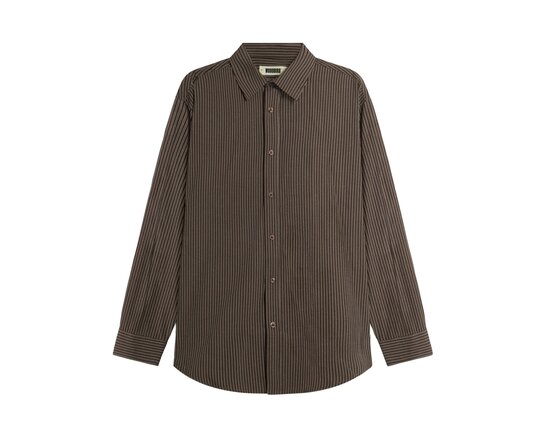 Woodbird WBJong Stripe shirt Brown 2536 715